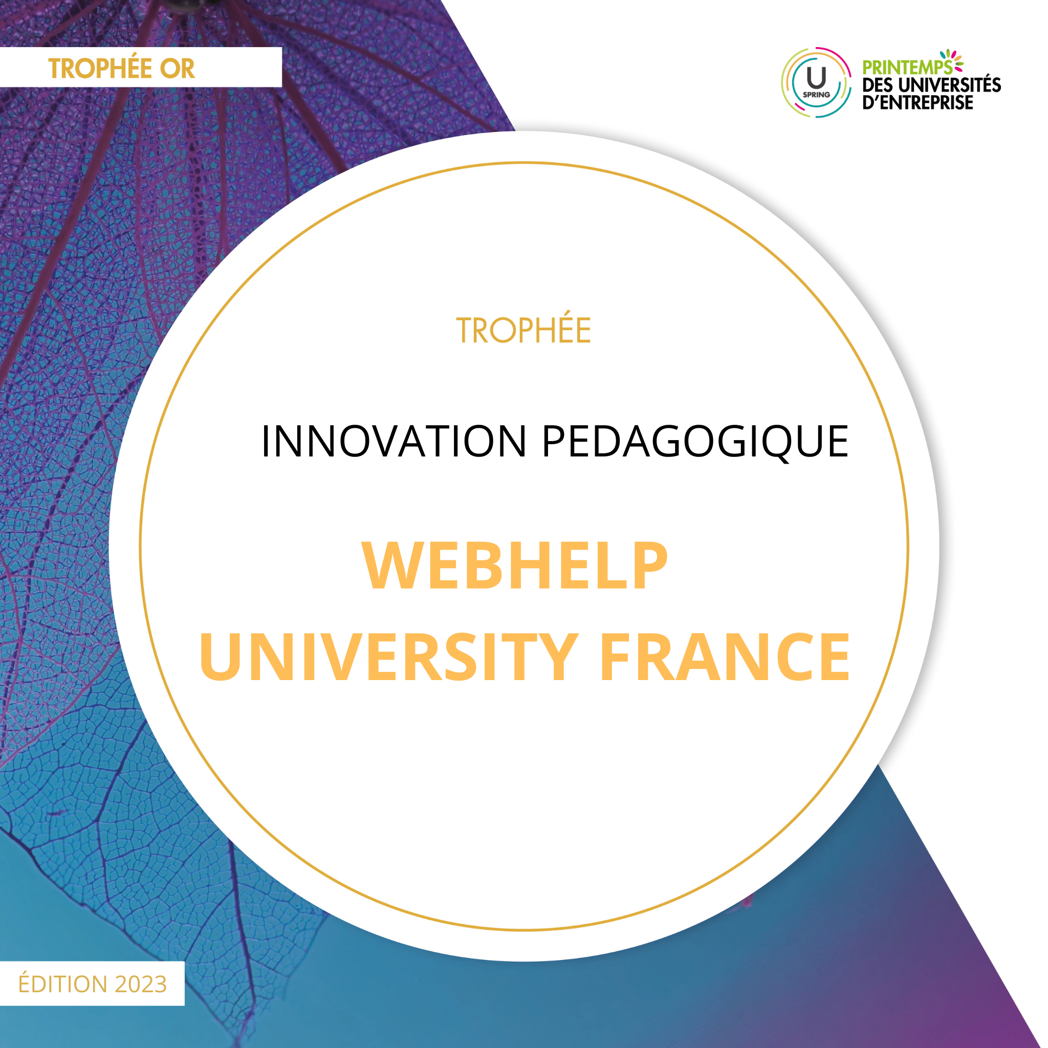 Webhelp University récompensé du Trophée d’OR au Printemps des Universités d’entreprises
